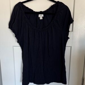 LOFT Outlet Women's Elegant Black Top